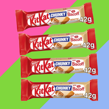 4 Pack KitKat Chunky Biscoff Bars | Includes 4 x 42g Bars.