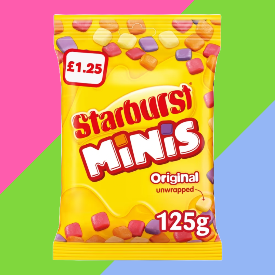 Full Boxes of Skittles & Starburst – Sour, Tropical, Cloudz & More – 70g to 125g Bags