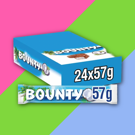 (AUCTION) Bounty Coconut & Milk Chocolate Snack Bar Duo 24x57g