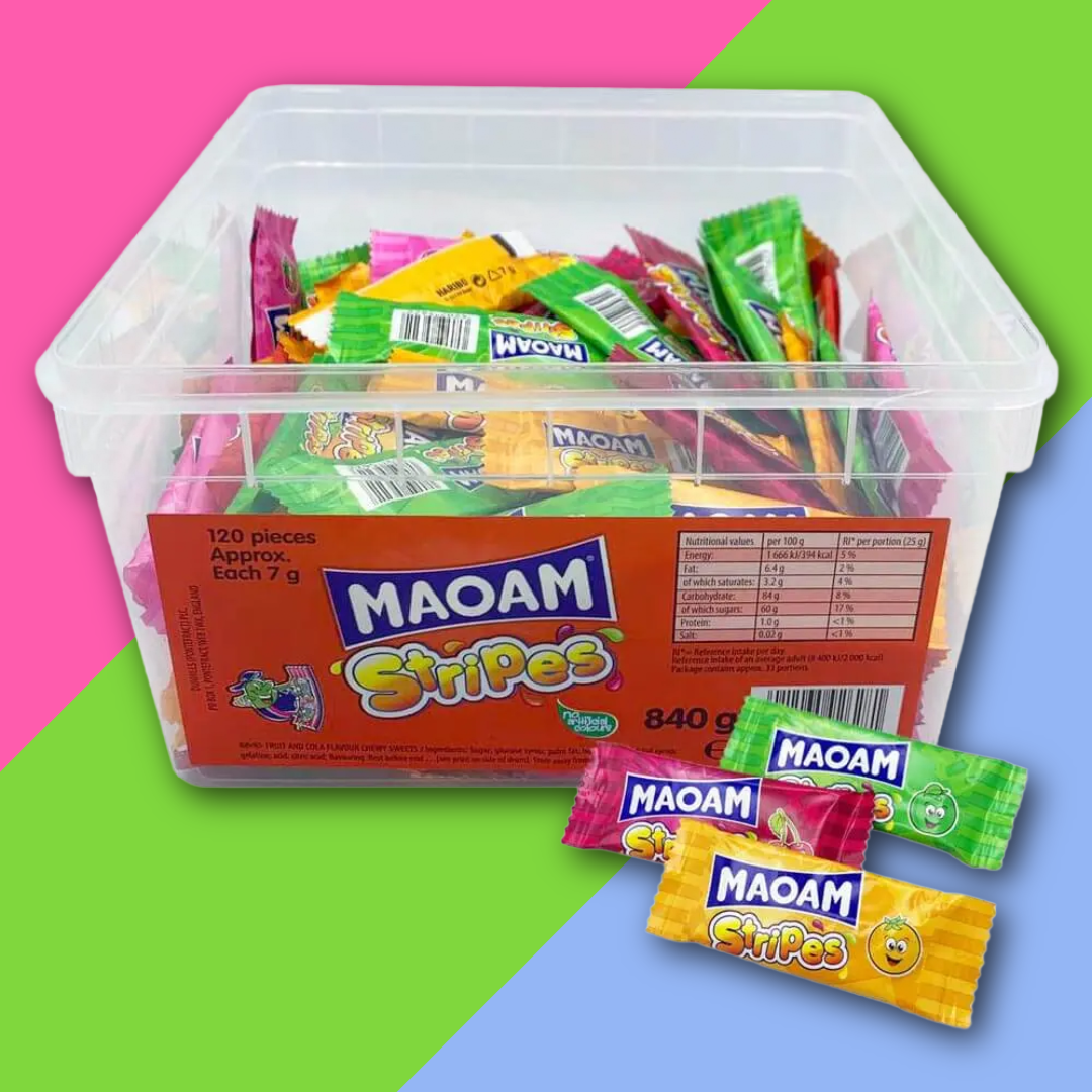 (AUCTION) Maoam Candy Tubs | Stripes & Bloxx | 840g&880g