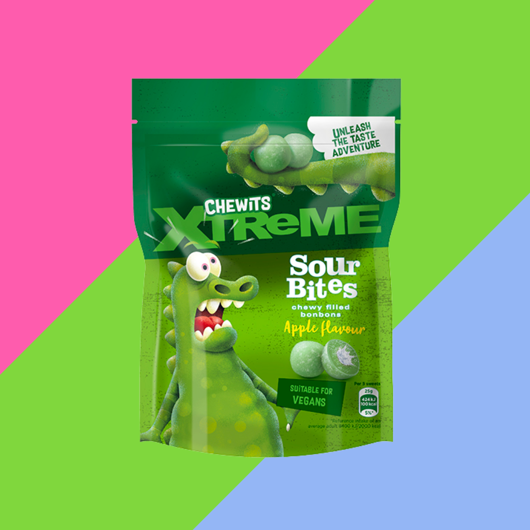 Chewits Xtreme Apple & Lemon Sour Bites 115g Bag