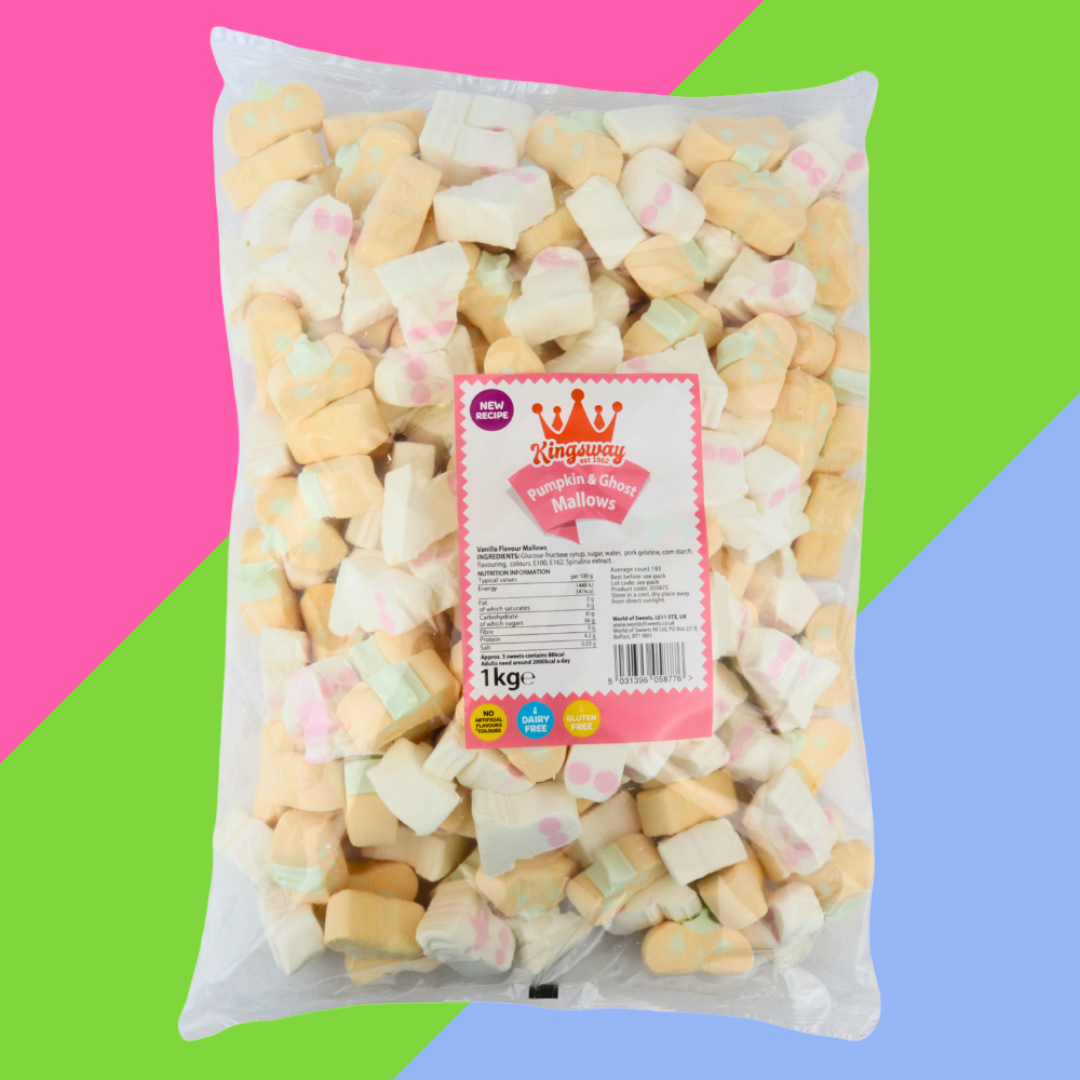 (AUCTION) Kingsway Pumpkin & Ghost Marshmallows 1kg