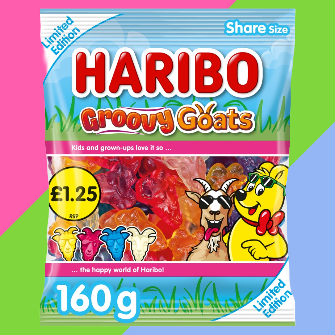 Haribo Limited Edition Groovy Goats 160g Bag