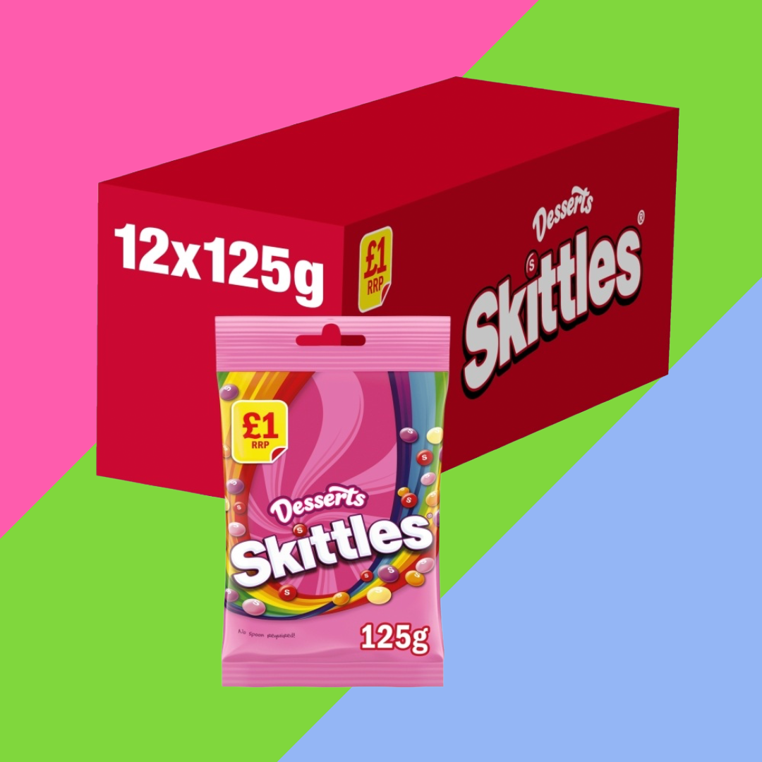 Skittles Dessert Flavour 12x125g bags (FULL BOX)