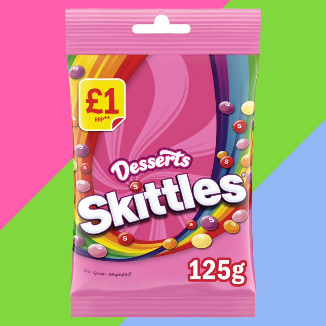 Skittles Dessert Flavour 12x125g bags (FULL BOX)
