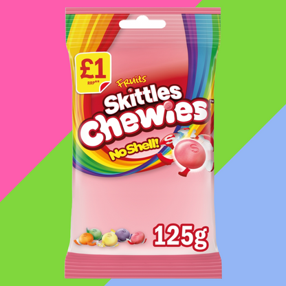 Skittles Chewies No Shell 12x125g Bags (FULL BOX)