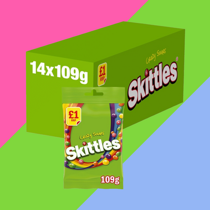 Skittles Crazy Sours 14x109g Bags (FULL BOX)