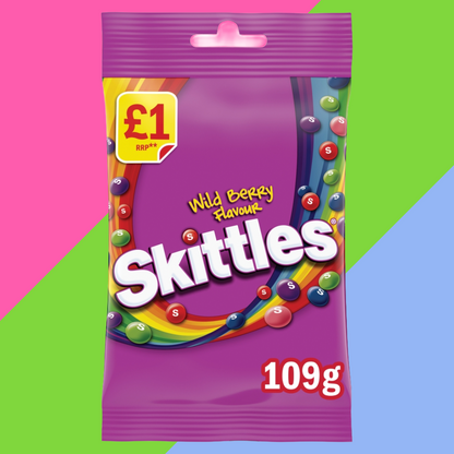 Skittles Wild Berry Flavour 14x109g Bags (FULL BOX)