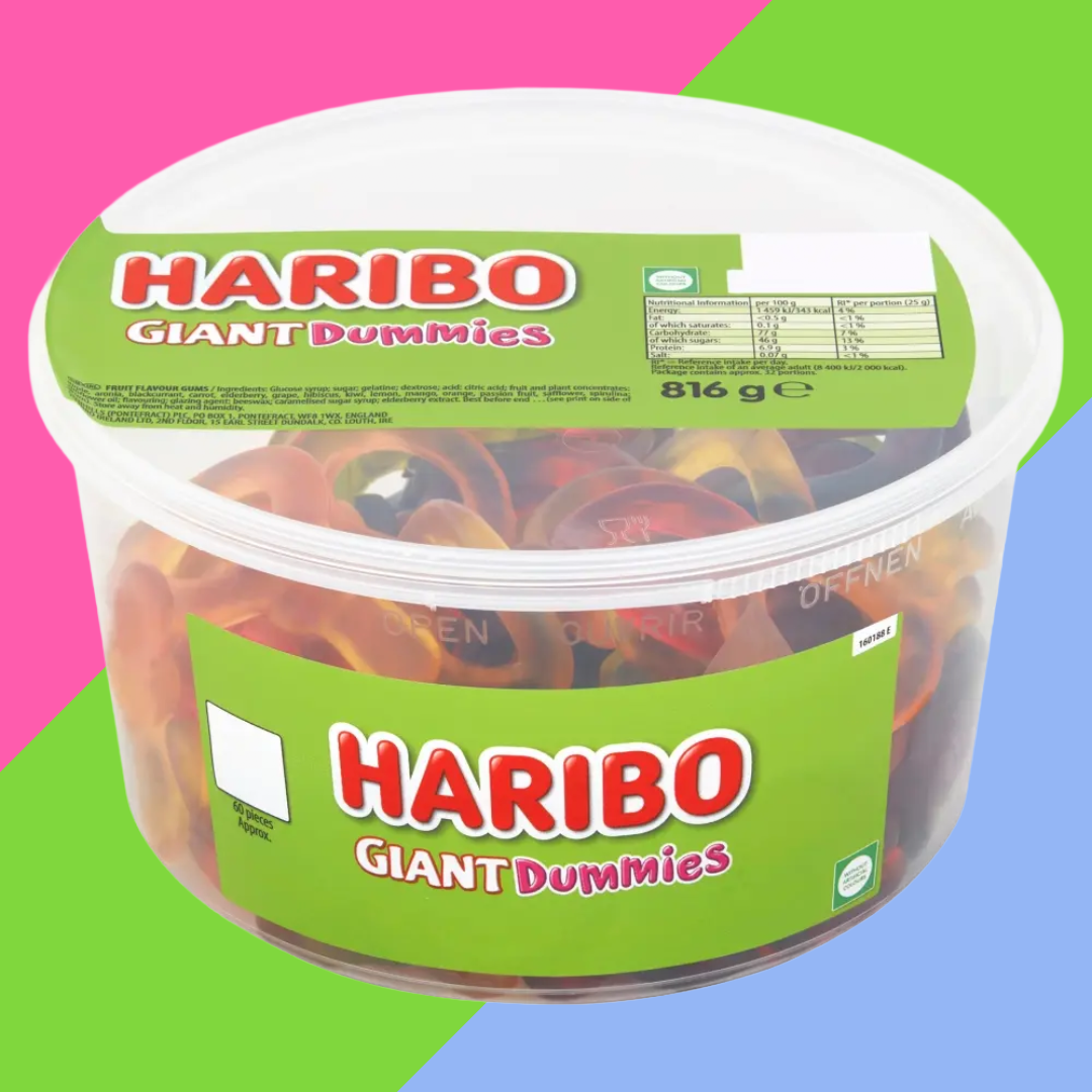 Haribo Giant Dummies Tub 816g