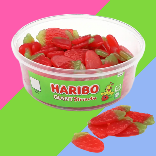 Haribo Giant Strawbs Tub 825g