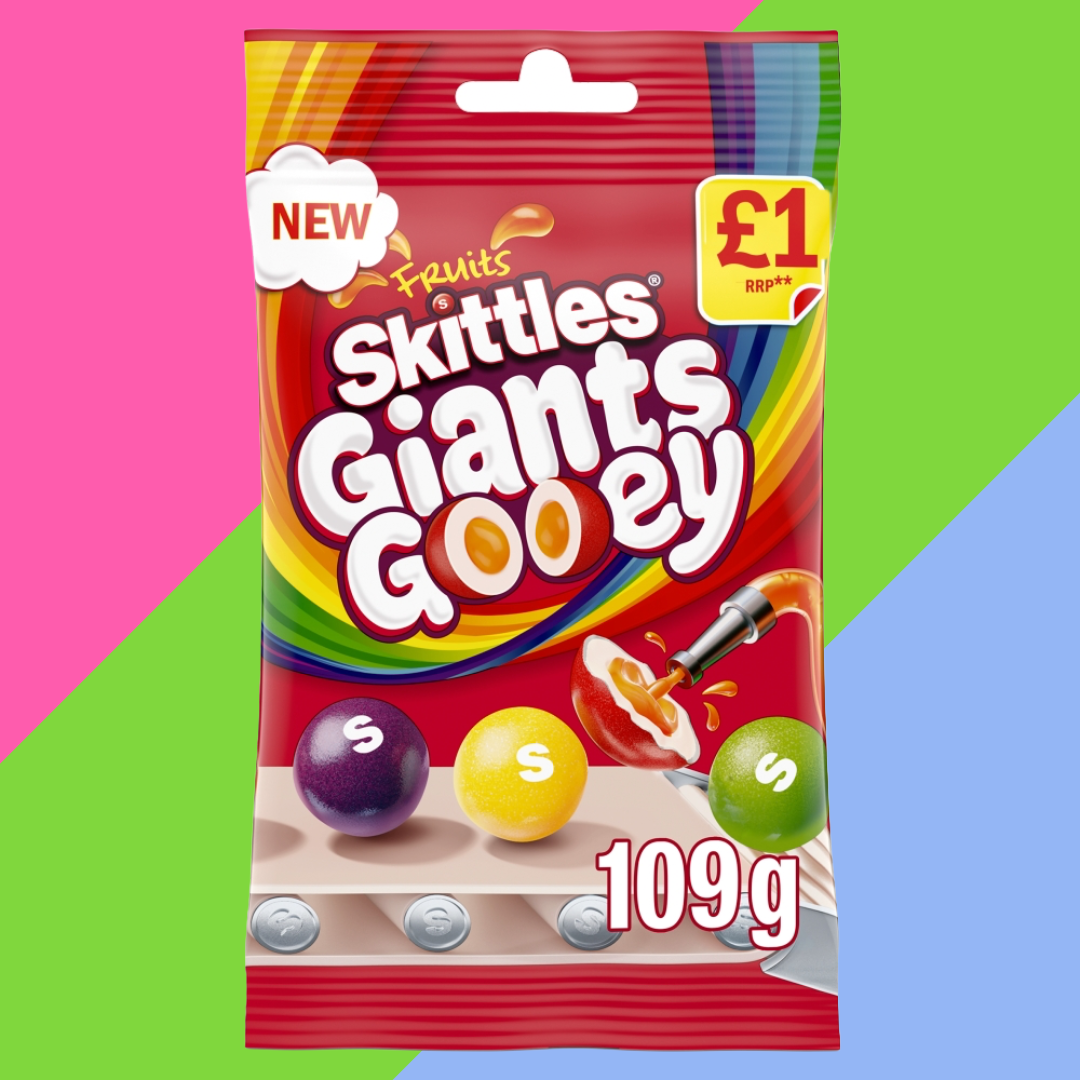 Skittles Giants Gooey 14x109g Bags (FULL BOX)