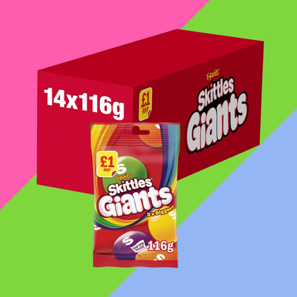 Skittles Fruits Giants 14x116g (FULL BOX)