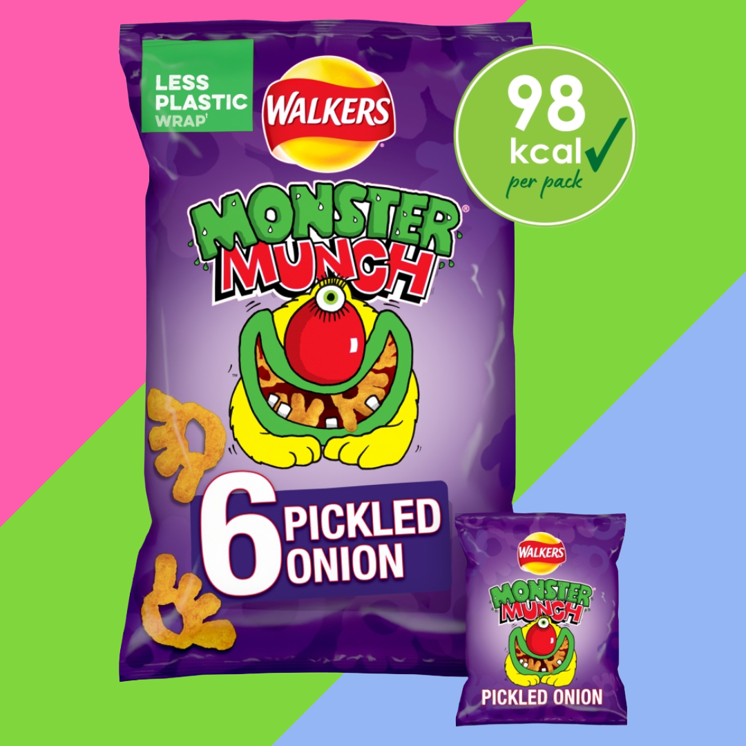 Walkers Monster Munch Pickled Onion Snacks 6 Pack