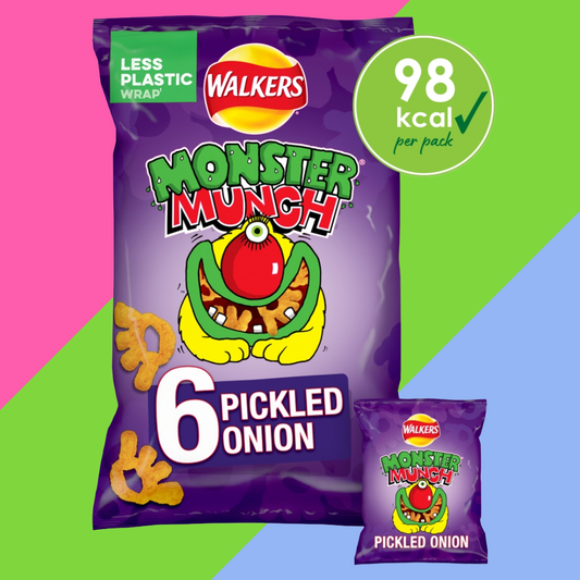 Walkers Monster Munch Pickled Onion Snacks 6 Pack