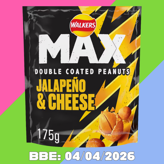 Walkers Max Coated Peanuts Jalapeño & Cheese Sharing Bag 175g