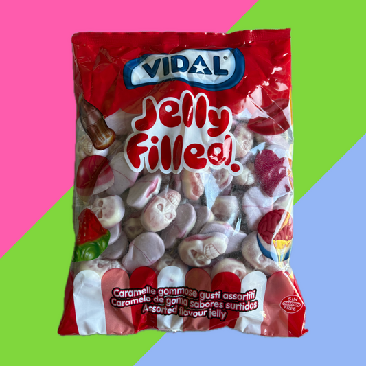 Vidal Jelly Filled Skulls 1kg Bag