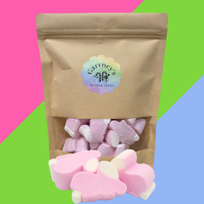 Gaffney's Pink & White Bunny Mallows 100g Pouch