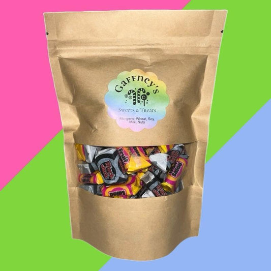 Fruit Salad Chews and Black Jacks | Various Sized Pouches | Sweet and Tangy Snack