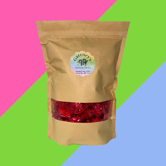 Raspberry Ruffles | 250g/500g/750g bags | Raspberry Flavoured Coconut Coated in Thick Dark Chocolate