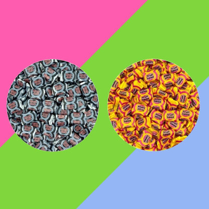 Fruit Salad Chews and Black Jacks | Various Sized Pouches | Sweet and Tangy Snack